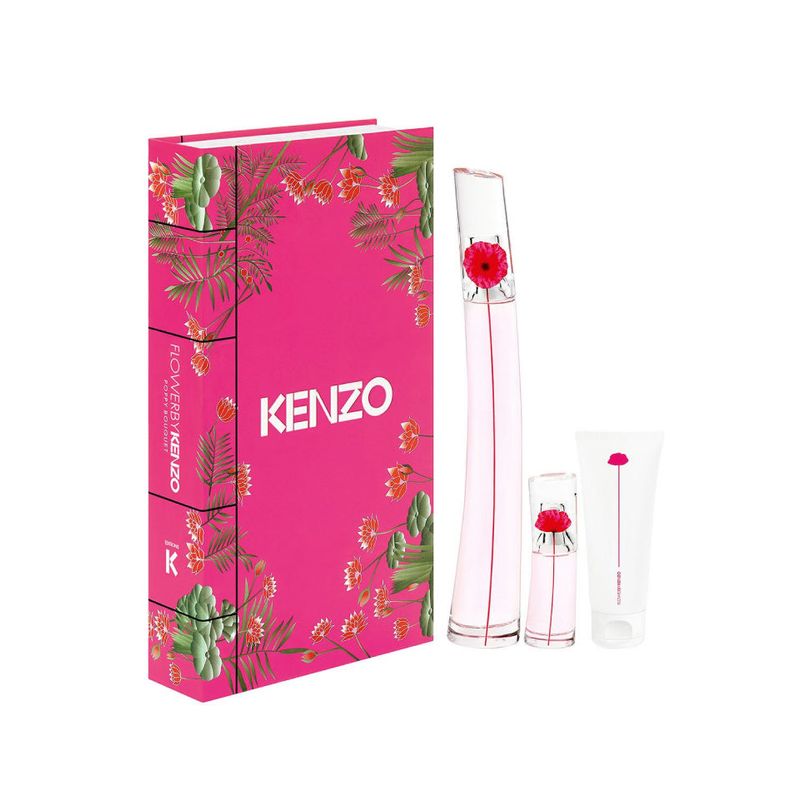 COFRE-FLOWER-BY-KENZO-EDP-POPPY-BOUQUET-100-ML---BODY-MILK-75-ML---TRAVEL-SPRAY-15-ML---1