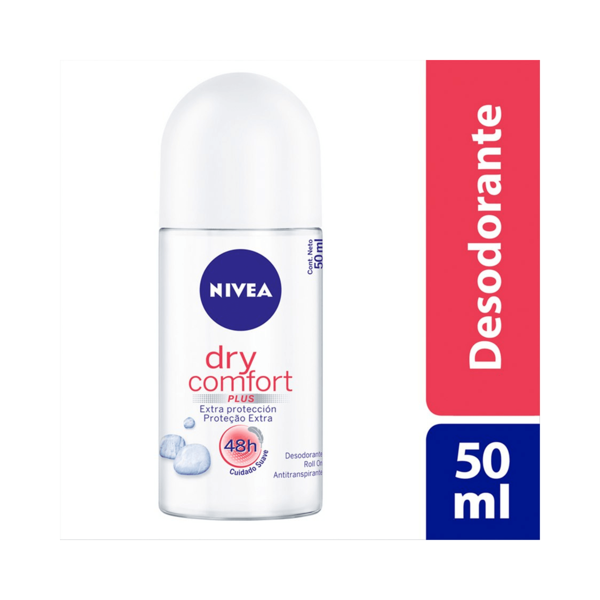 DESODORANTE NIVEA MUJER ANTITRANSPIRANTE DRY COMFORT 48H ROLL ON - Farmacia  del Pueblo