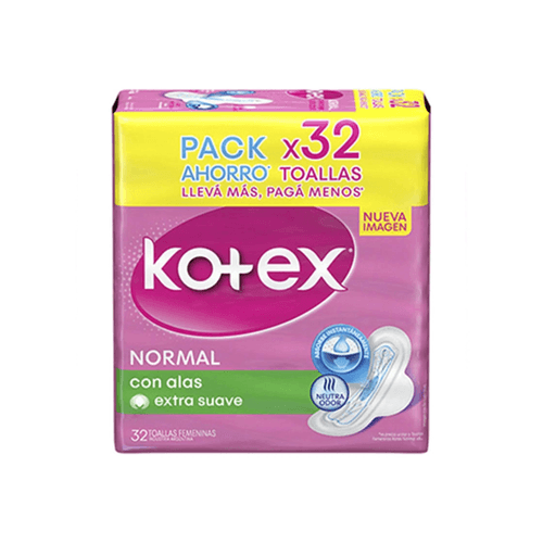 TOALLITAS FEMENINAS NORMAL KOTEX 32 TOALLITAS
