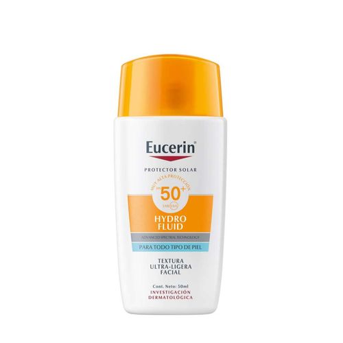 PROTECTOR SOLAR FPS 50+ FLUIDO HIDRATANTE EUCERIN HYDRO FLUID