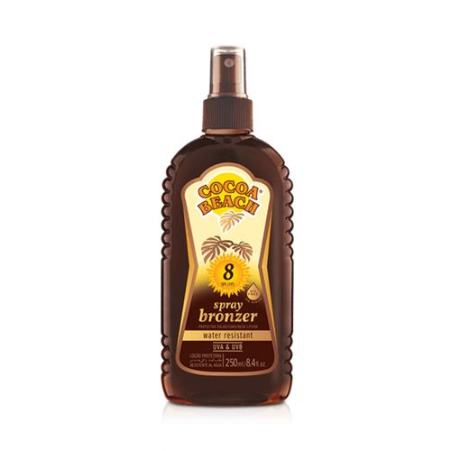PROTECTOR SOLAR BRONCEANTE FPS 8 EN SPRAY COCOA BEACH