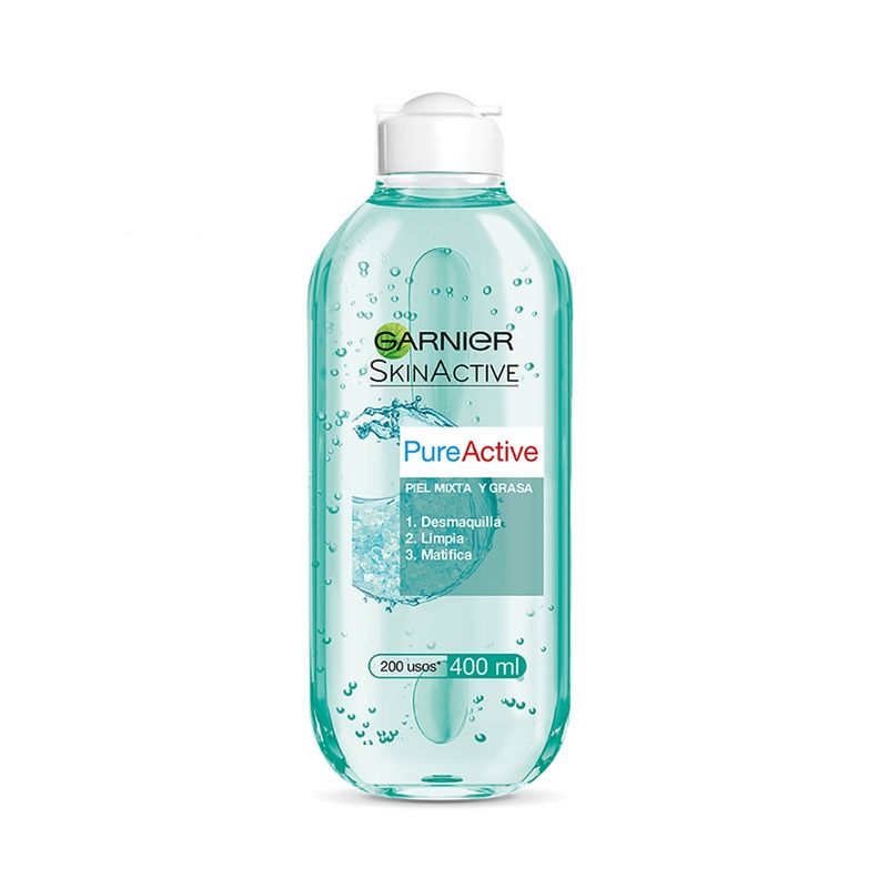 AGUA MICELAR PIEL MIXTA A GRASA GARNIER PURE ACTIVE