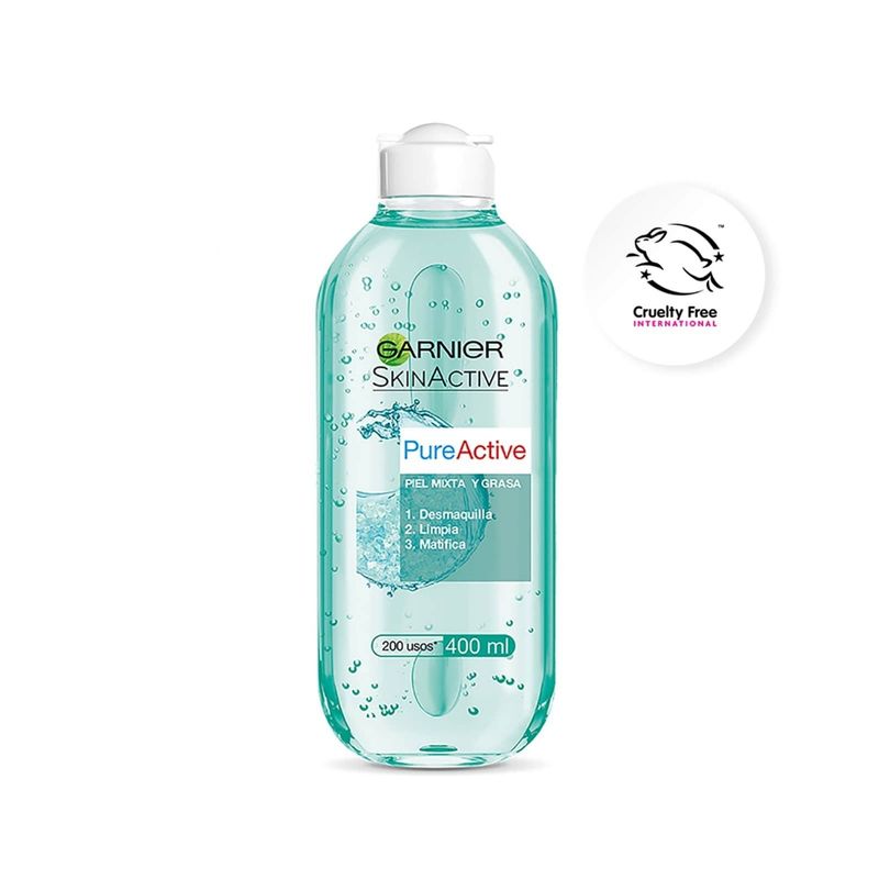 AGUA MICELAR PIEL MIXTA A GRASA GARNIER PURE ACTIVE