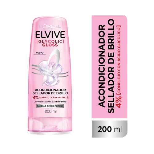 ACONDICIONADOR SELLADOR DE BRILLO GLYCOLIC GLOSS ELVIVE 200 ML