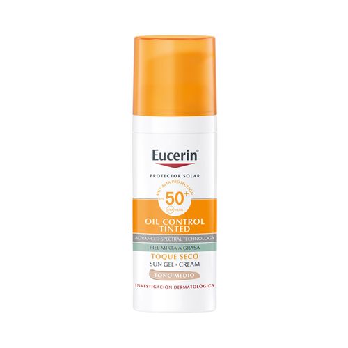 PROTECTOR SOLAR FPS 50+ GEL TOQUE SECO TONO MEDIO EUCERIN
