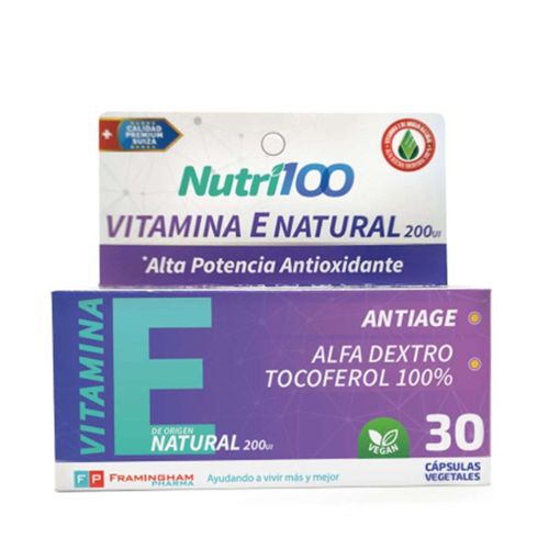 NUTRI100 VITAMINA E NATURAL ANTIAGE